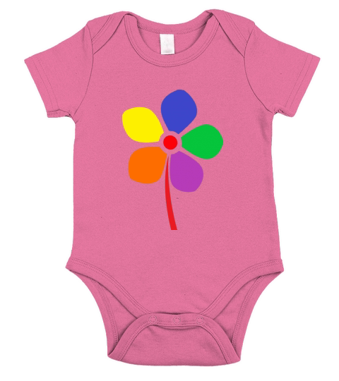 flower colors Short Sleeve Baby One-Piece