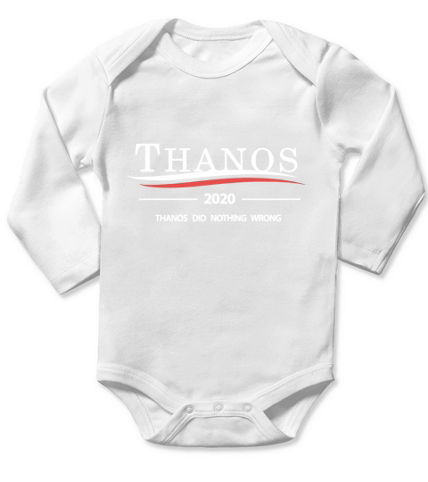 Thanos 2020 Thanos did nothing wrong blue shirt hoodie women shirt long sleeve Long Sleeve Baby One-Piece