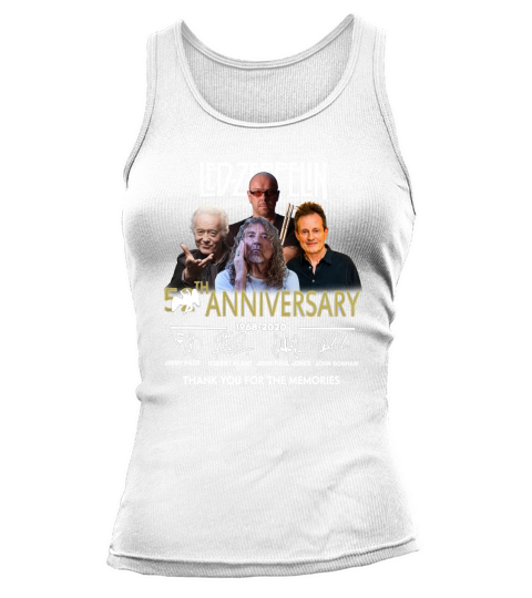 Led zeppelin 52th Anniversary 1968 2020 Thank You For The Memories Signatures shirt Tank top Woman