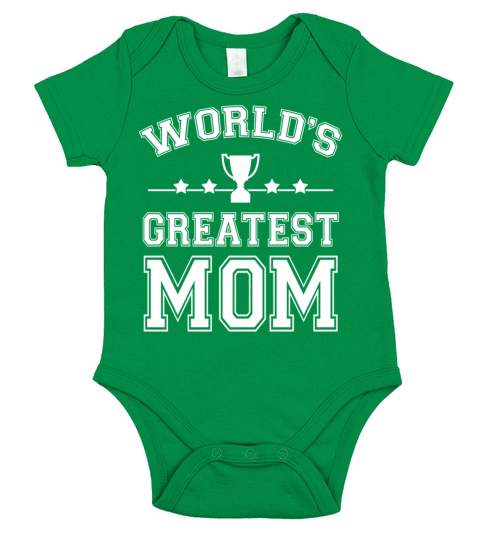 Mothers Day T-shirt - Worlds Greatest Mom Short Sleeve Baby One-Piece