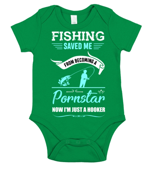 Fishing Fisherman Pornstar Hooker Angler Gift Short Sleeve Baby One-Piece