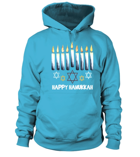 Happy Hanukkah Chanukah Menorah Candles Jewish Women's Hoodie