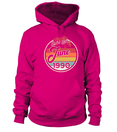 Vintage 80s June 1990 30th Birthday Gift Idea Women's Hoodie