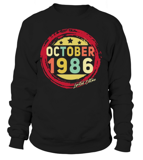 Born October 1986 Vintage Gift Women's Sweatshirt