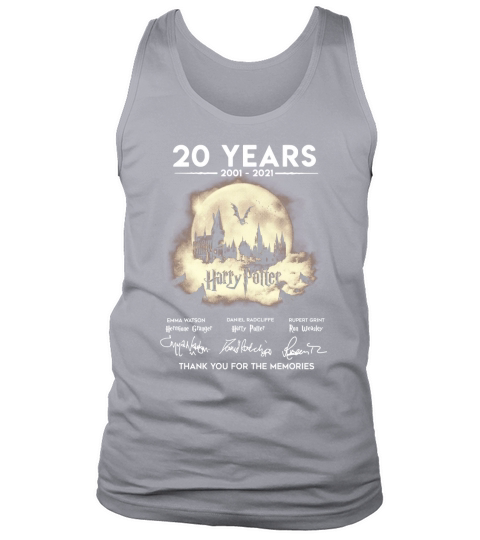 20 years 2001 2021 Hary Potter thank you for the memories signature Tank Top Unisex