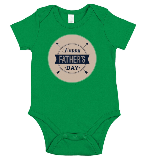 Happy Fathers Day Gift Present From Everyone Short Sleeve Baby One-Piece