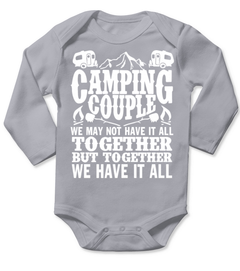Camping Couple T Shirt Long Sleeve Baby One-Piece