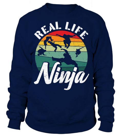 Parkour Real Life Ninja Gym Retro Vintage Sweatshirt Unisex