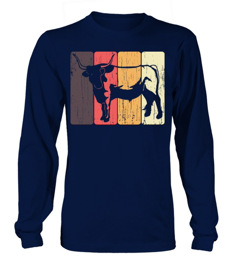 Vintage Highland Cattle Cattles Cow Farm Farmer Women's Long Sleeve