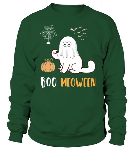 Boo Meoween Halloween cat Gift Women's Sweatshirt
