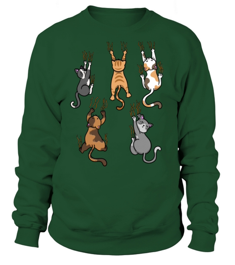 Cat hangs and scratches clothes Women's Sweatshirt