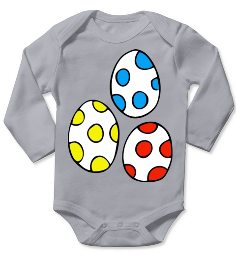 easter eggs Long Sleeve Baby One-Piece