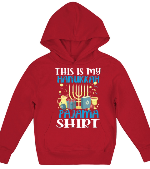 Funny Hanukkah Christmas This Is My Hanukkah Pajam Kids Hoodie