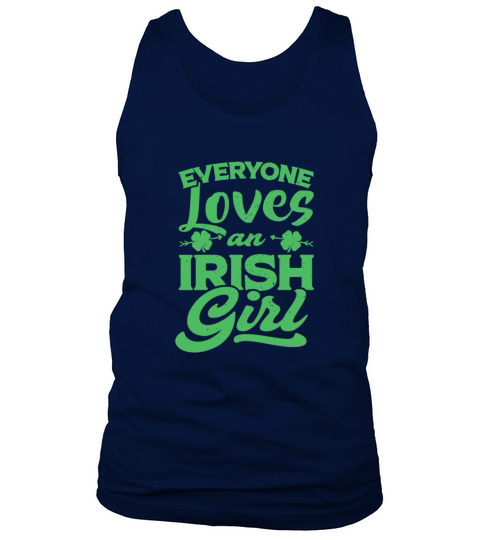 Everyone Loves Irish Girl Shamrock St PatrickS Da Tank Top Unisex