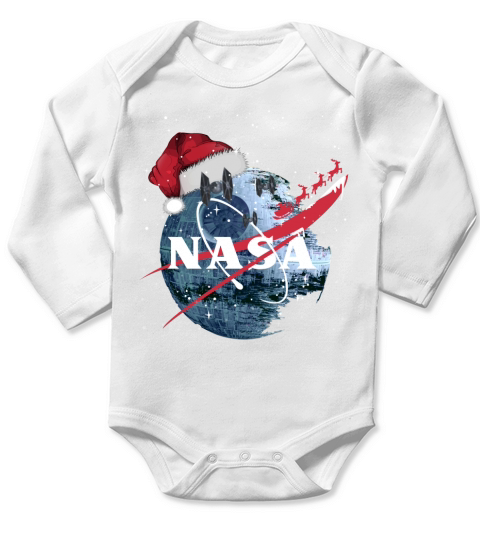 Nasa Christmas Tshirt Long Sleeve Baby One-Piece
