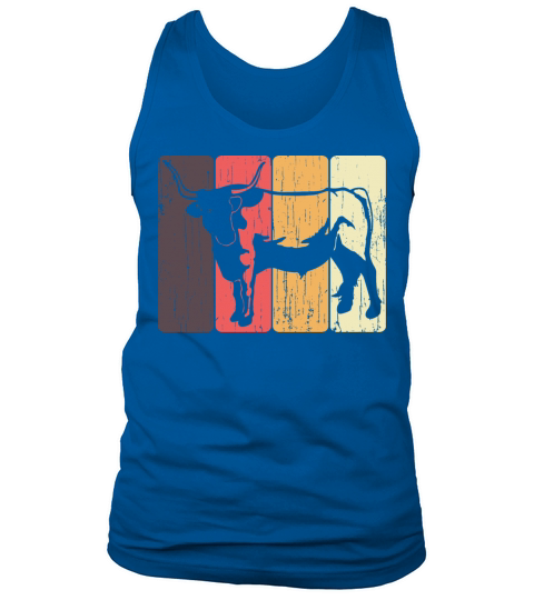 Vintage Highland Cattle Cattles Cow Farm Farmer Men's Tank Top