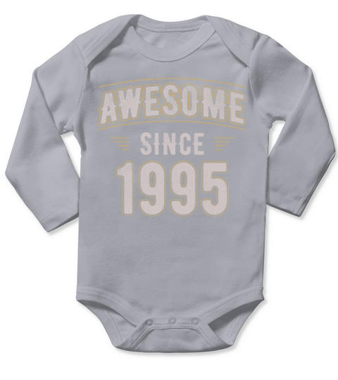 Awesome Since 1995 Vintage Birthday Long Sleeve Baby One-Piece
