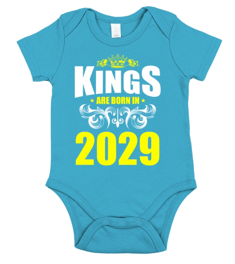 kings are born 2029 Short Sleeve Baby One-Piece