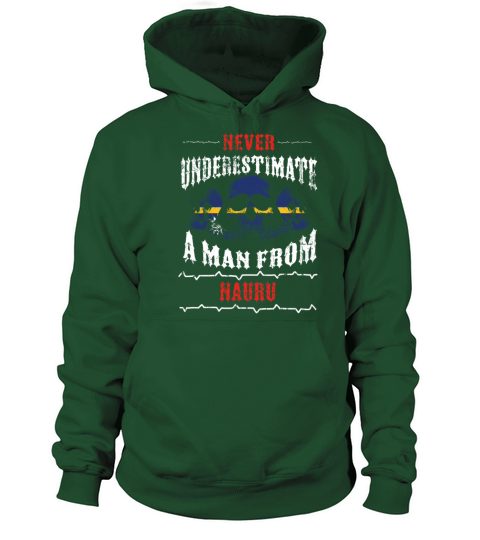 never underestimate man NAURU Women's Hoodie