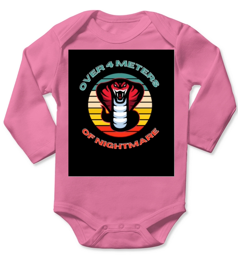 King Cobra Snake Retro Vintage Long Sleeve Baby One-Piece