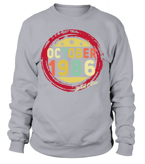 Born October 1986 Vintage Gift Men's Sweatshirt