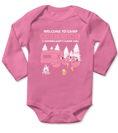Camping Welcome To Camp Long Sleeve Baby One-Piece