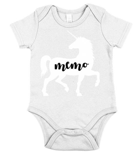 Memo Unicorn Shadow 2020 Short Sleeve Baby One-Piece