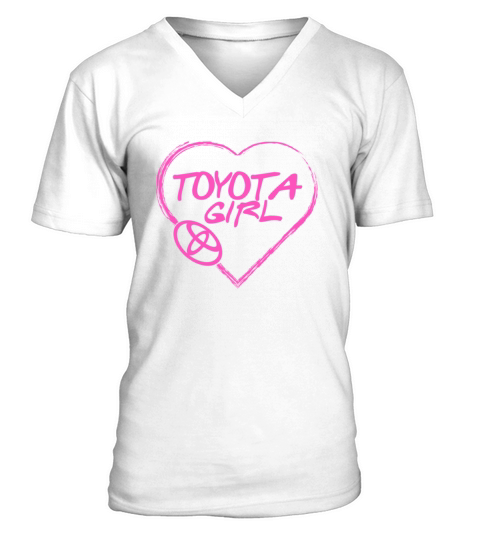 Toyota girl - Pink heart lovely T-shirt T-Shirt V-Neck T-shirt