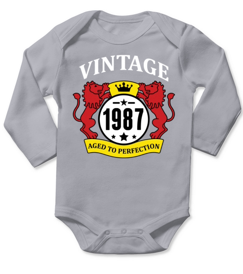 Vintage 1987 Aged to Perfection Long Sleeve Baby One-Piece