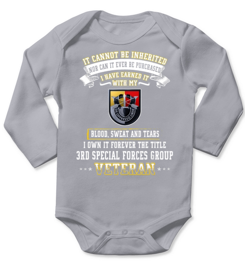 I Own Forever The Title 3rd Special Forces Group Veteran Tee Long Sleeve Baby One-Piece