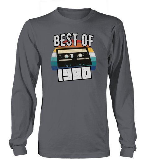 40th birthday Gift Best of Vintage 1980 Retro Men's Long Sleeve