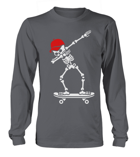 Dab dabbing skeleton skateboard skater Women's Long Sleeve