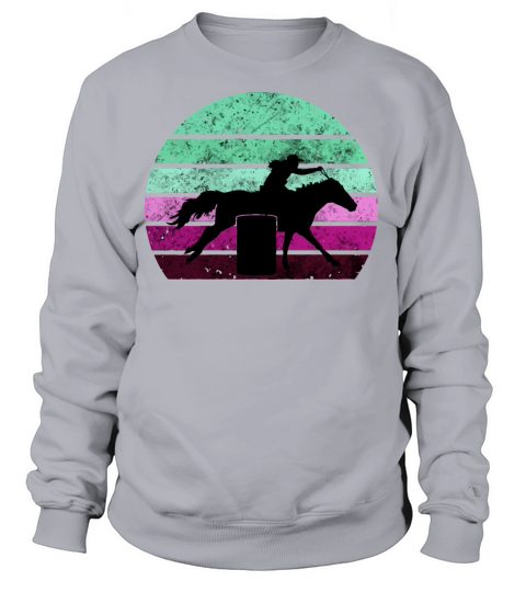 Horse Barrel Racing Vintage Sunset Cowgirl Gift Fo Women's Sweatshirt