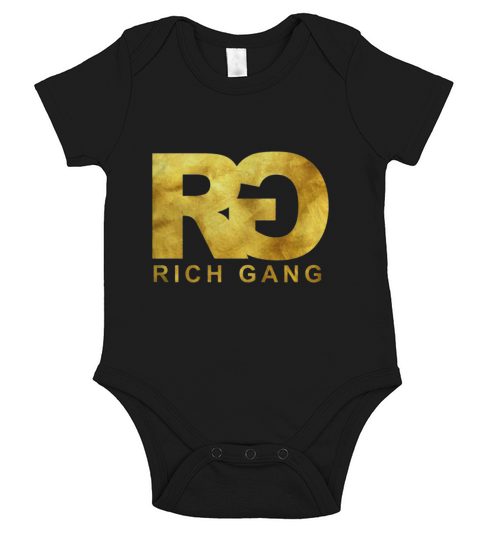 Rich Gang Gold Edition Short Sleeve Baby One-Piece