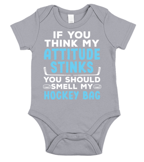 Smell My Hockey Bag Funny Ice Hockey Winter Sport Short Sleeve Baby One-Piece