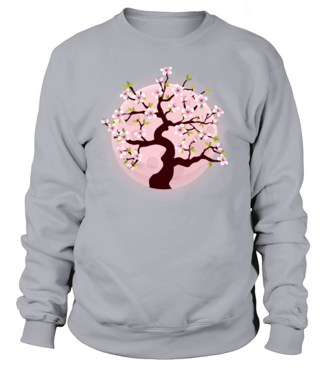 Cute Pink Moon Sakura Flowers Tokyo Japanese Women's Sweatshirt