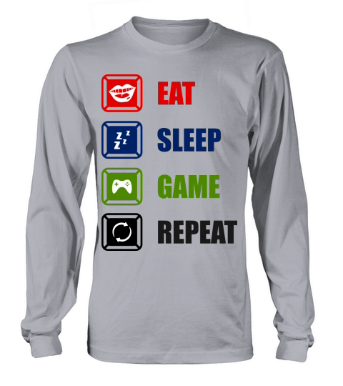 Eat Sleep Game Repeat Women's Long Sleeve