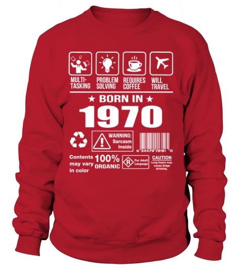 Born In 1970 Women's Sweatshirt