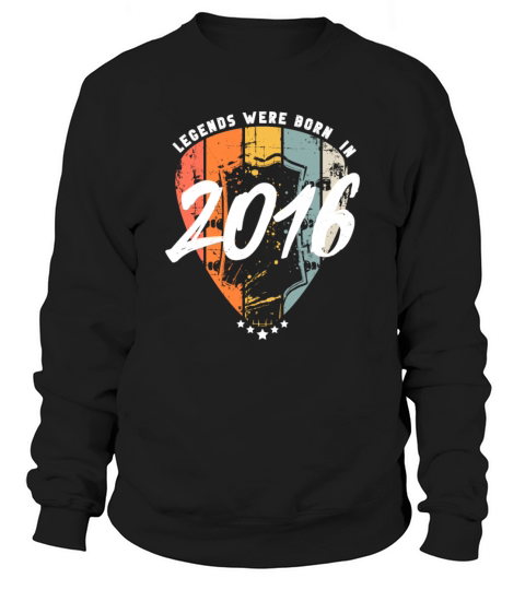 2016 Birthday Guitar Player Vintage Men's Sweatshirt