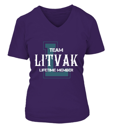 LITVAK Shirts - Team LITVAK Lifetime Member Name Shirts V-neck T-Shirt Woman