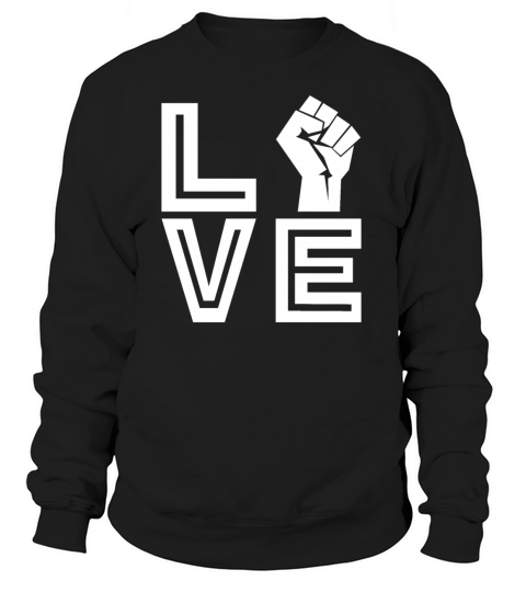 Black Love With Fist Women's Sweatshirt