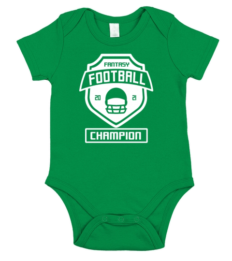 2021 Fantasy Football Champion Short Sleeve Baby One-Piece