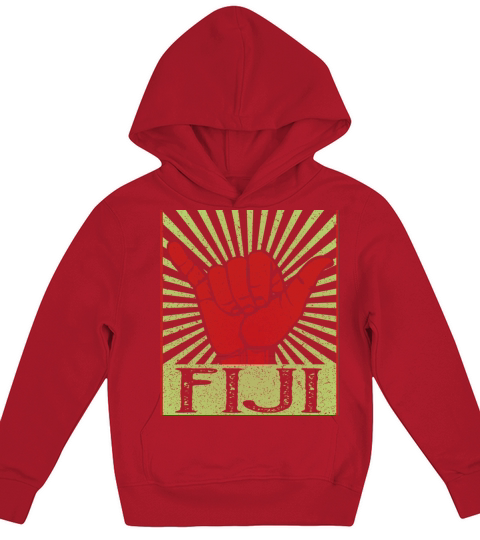 Vintage Fiji Islands Surfer Retro Souvenir Kids Hoodie