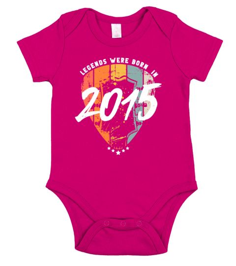 2015 Birthday Guitar Player Vintage Short Sleeve Baby One-Piece