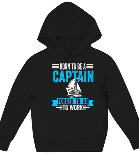 captain OPa boat motorboat daddy boating sea Kids Hoodie
