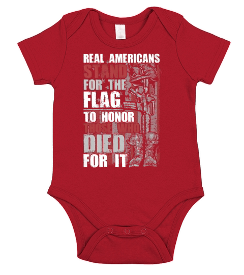 Warrior 12 Stand for The Flag Short Sleeve Baby One-Piece