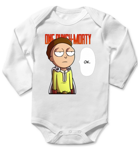 ONE PUNCH MORTY T SHIRT Long Sleeve Baby One-Piece