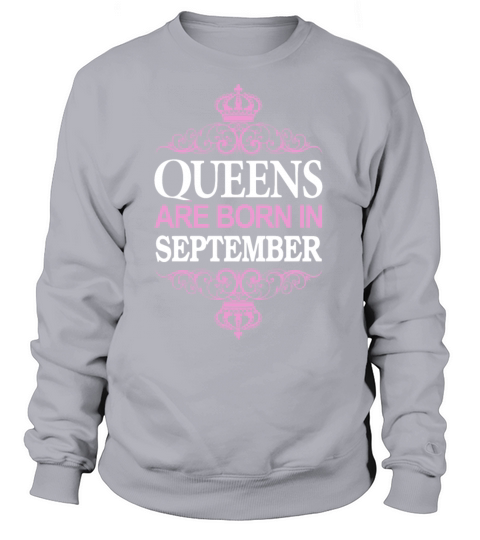 queens are born in september day year pink birthda Women's Sweatshirt