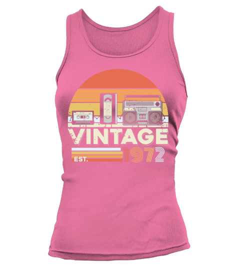 Vintage 1972 50th Birthday Fiftieth Gift Tank top Woman