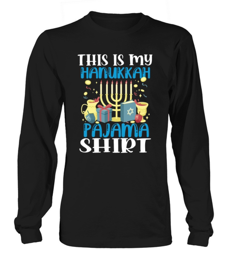 Funny Hanukkah Christmas This Is My Hanukkah Pajam Women's Long Sleeve